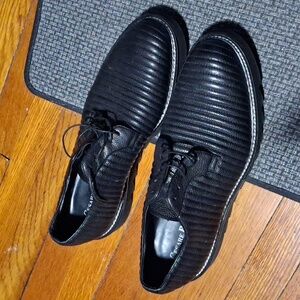 Cesare Paciotti 48251 Men's Black Leather Lace Up Shoes Size 12